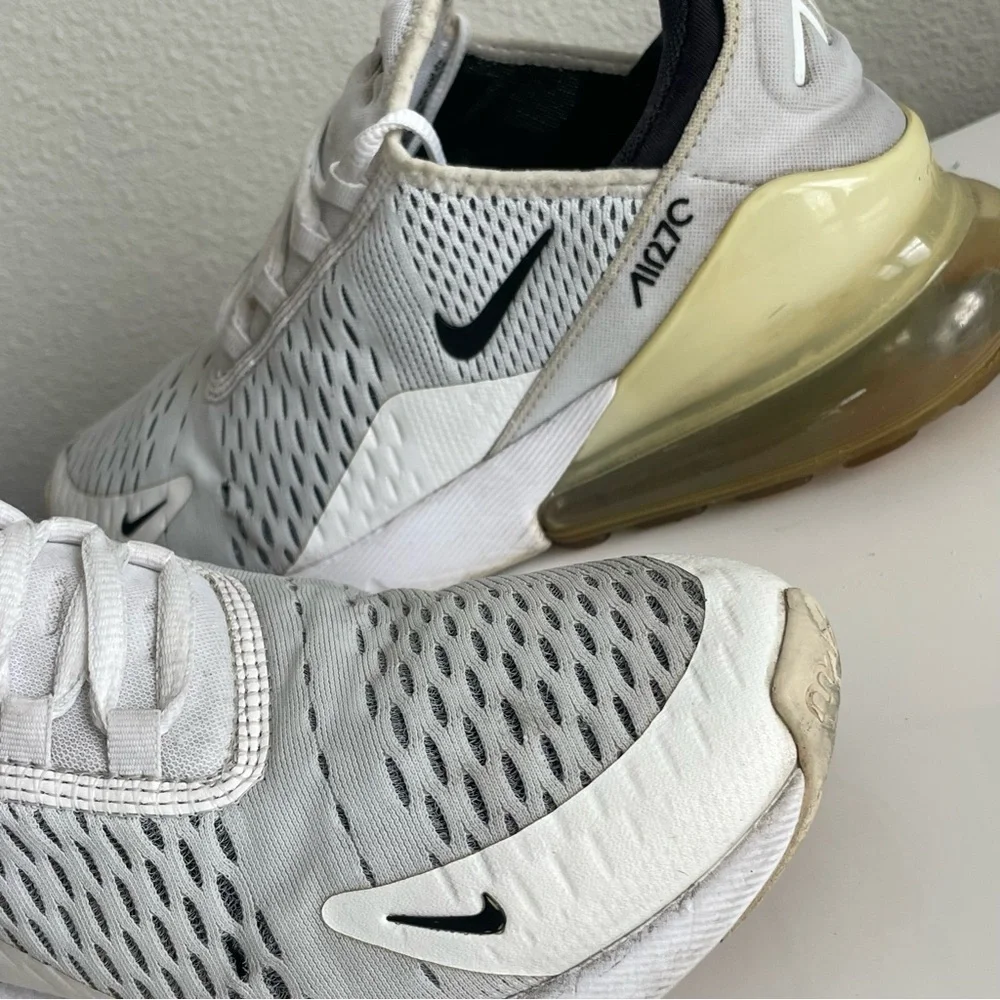 Nike Air Max 270 White and Gray Sneakers